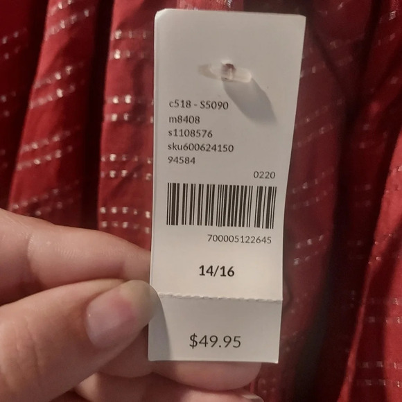 NWT Lane Bryant Orange and Silver Off The Shoulder Blouse in Size 14/16 - Picture 3 of 9